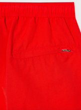 Load image into Gallery viewer, Swim Shorts With &#39;Artist Stripe&#39; Trim Red
