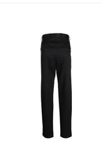 Load image into Gallery viewer, Tapered Fit Cotton Trousers Dark Navy

