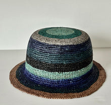 Load image into Gallery viewer, Stripe Crochet Straw Hat Multicolour
